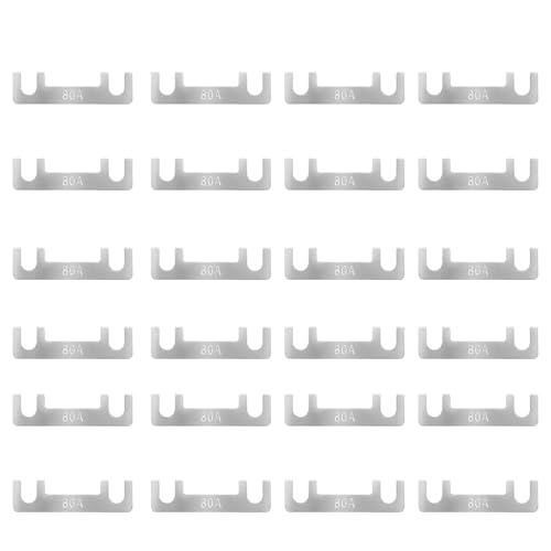 24 Unidades Fusibles Planos 80A Fusible Plano Fusibles Lámina Alta Corriente Repuesto Accesorios para Coche Automóviles Camiones Vehículos Autobuses Caravanas