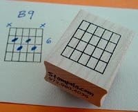 Guitar Chord Stamp (Large) - 4 Fret.
