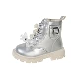 Girls Leather Boot Lace Up Side Zipper Ankle Booties...
