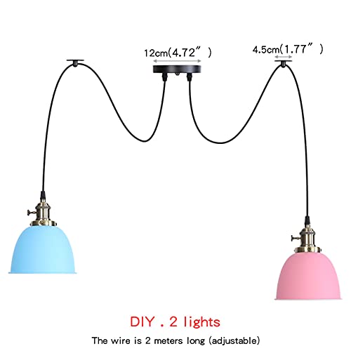 Habitación de niños iluminada sin sombras con lámpara de araña ajustable de metal 2