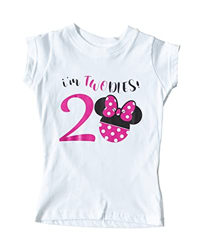 Luke and Lulu Birthday Girl Shirt – 2nd Birthday Outfit Girl – Toddler & Kids 2 Year Old Outfit – Cute Ears & Bow Design