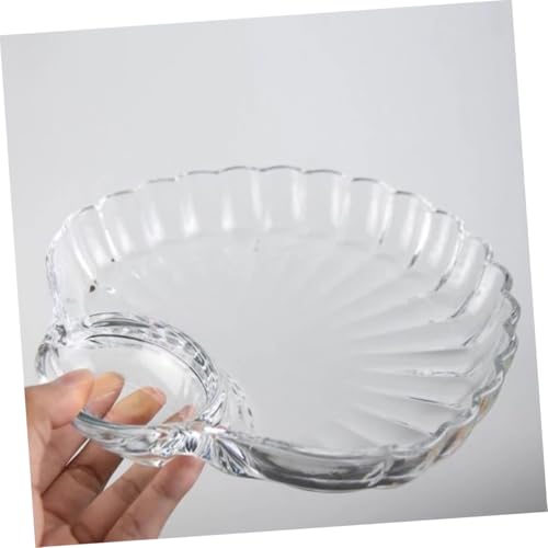 Plato para servir dumplings en forma de concha de vidrio miniatura 2