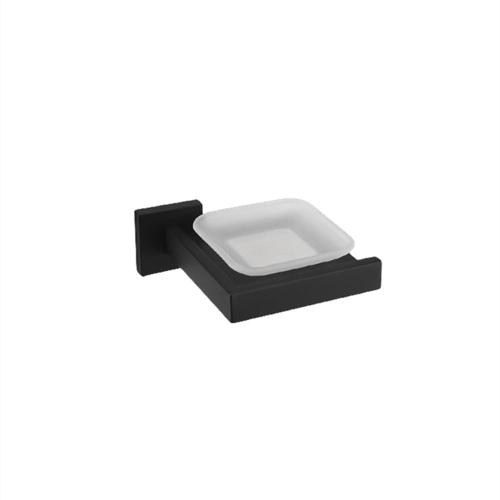 Accessoires de salle de bain noirs en acier inoxydable chic et mat pour optimiser le rangement