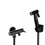 UZSYLE Schwarzes Winkelventil Und Toilette Bidet Sprayer Waschen Duschkopf Spüler Spülen Saubere Bidets Edelstahl Spray Anal Reinigung Arsch Bidet Dusche Shattaf, C.