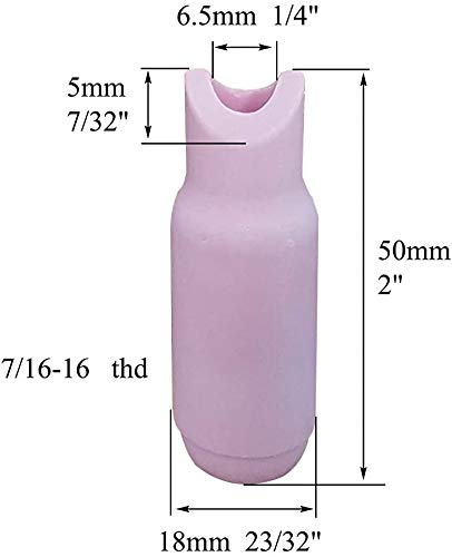 Image of RIVERWELD TIG Torch Ceramic Cups Outside Inside 90º 10N50 1 /4 inch 6.5mm 10pcs
