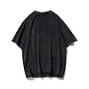 Vintage Anime Graphic T-Shirt, Cotton, Acid Wash Black, Oversized Streetwear Style, S-3XL (Black-K143C,S) #3