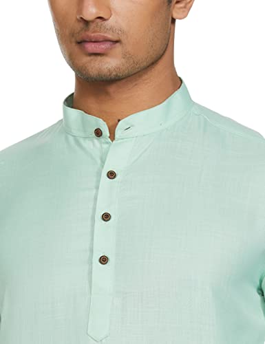 Image of Luxrio Kurta for Men Cotton Blend Short Solid Slim Fit