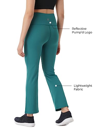 Image of PUMP'D Women's Stretchable All-Purpose Flare Pants -Lightweight, Anti-Odor, Squat Proof, Dry Tech, Ultra Soft Seams