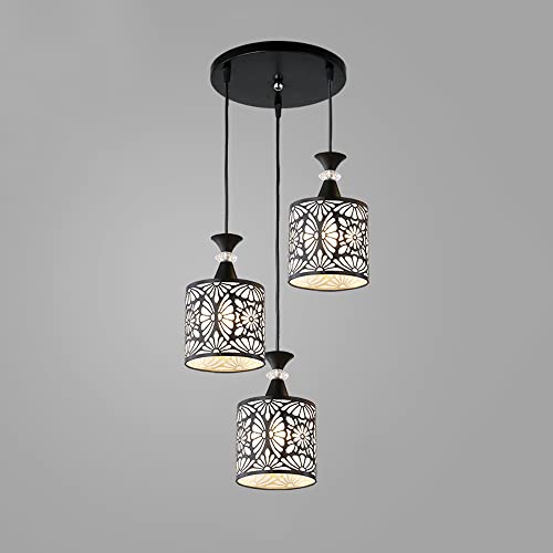 Chandelier de salle à manger E27 suspension 3 lumières scandinave