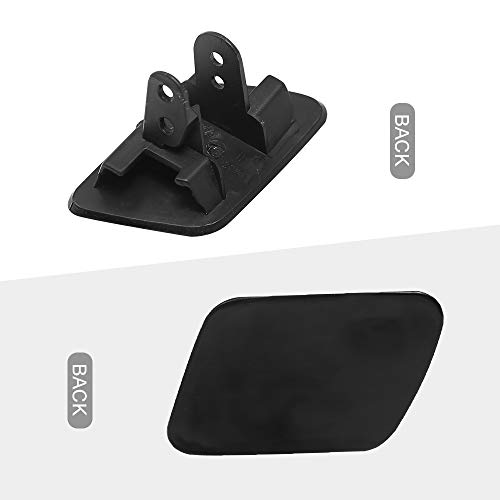 Car Washer Nozzle Cover Headlight Washer Cover Cap Driver & Passenger Side for BMW X5 E70 2007-2012 51657199141 51657199142 Black 1Pair by ZUDKSUY - Image 5