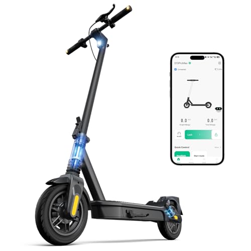 Electric Scooter for Adults, Max Speed 20 Mph, 500W/1000W Peak Motor, 8.5" Solid Tires/10 Tubeless Tires, 20/40 Max Miles Range, Folding E-Scooter with Shock Absorber, APP Control, Bell 10"-