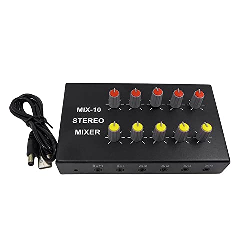 Carte de mixage de signal audio stéréo 10 voies pour entrée auxiliaire 3.5mm