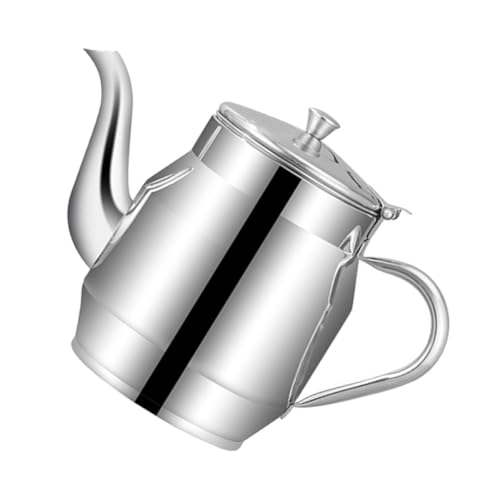 EXCEART Aceitera de Acero Inoxidable Filtro de Malla 18A Capacidad Mediana Botella para Aceite Vinagre y Salsa de Soja Tapa Antipolvo Uso en Cocina y Barbacoa