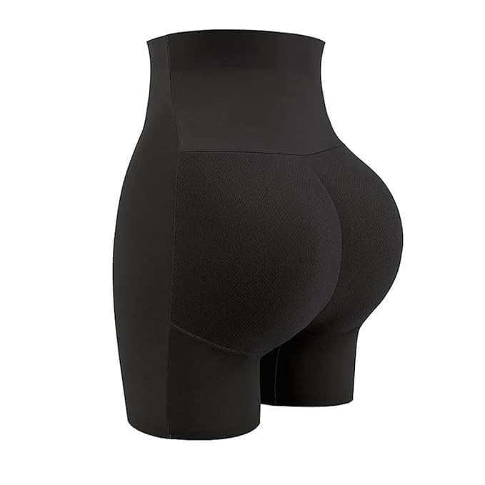 quicze Women's Butt Lifter Padded Panties,Butt Hip Enhancer Padded Nylon and Spandex Push Up Panties Inbuilt Non Remove Sponge Pads Men Women Unisex Black-picture-34