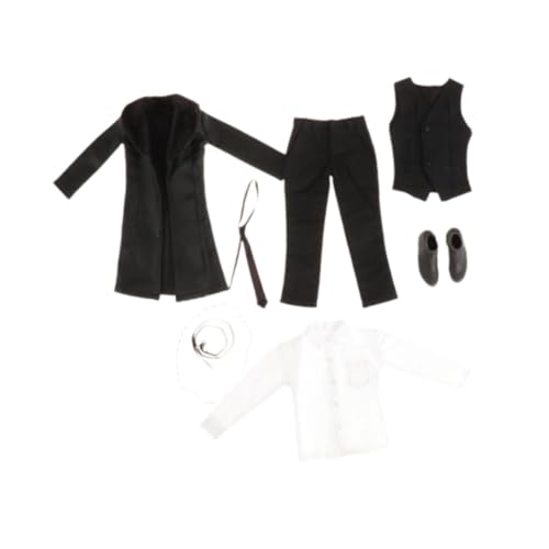 Chaqueta de cuero escala 1/6 para figuras masculinas con accesorios de ropa 4