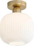 KCO Lighting - Lámpara de techo moderna de latón antiguo de mediados de siglo, lámpara de techo para pasillo