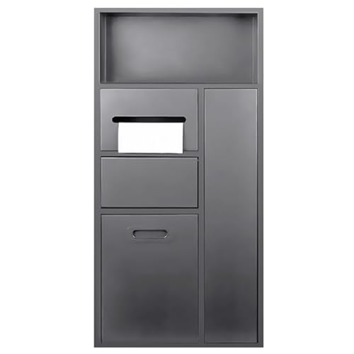 Estante de ducha de acero inoxidable impermeable y resistente al óxido que ahorra espacio para baño, cocina y sala de estar, diseño integrado