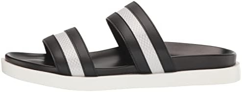 Stacy Adams Men's Metro Double Strap Slide Sandal Flat, Black/White, 10 | Image 7