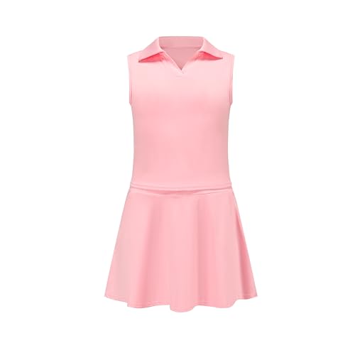 Eymitory Girls Tennis Golf Dress Outfit Sleeveless Polo V Neck