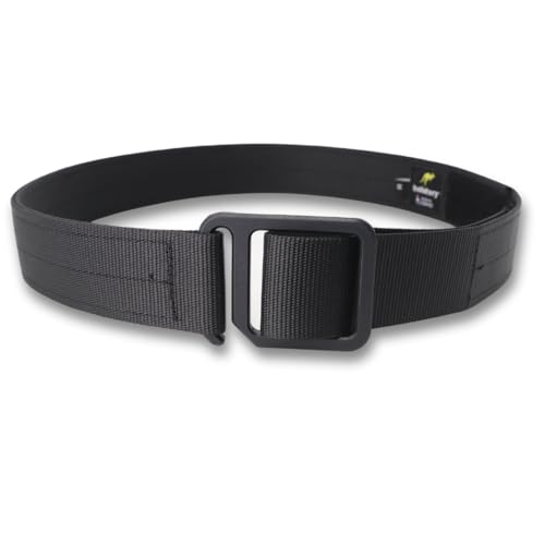 Holstery Modbelt | Modular EDC Tool Belt - 1.75 Inch Adjustable Black MIL-SPEC Nylon with Black Metal Buckle - Made in USA, Large