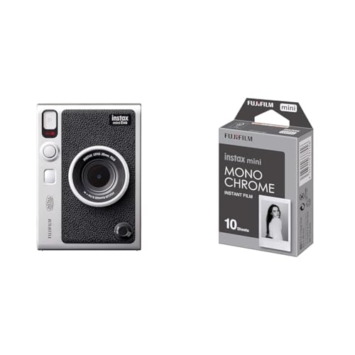 FUJIFILM INSTAX Mini Evo Noir USB-C Impression Instantanée Monochrome Haute Qualité