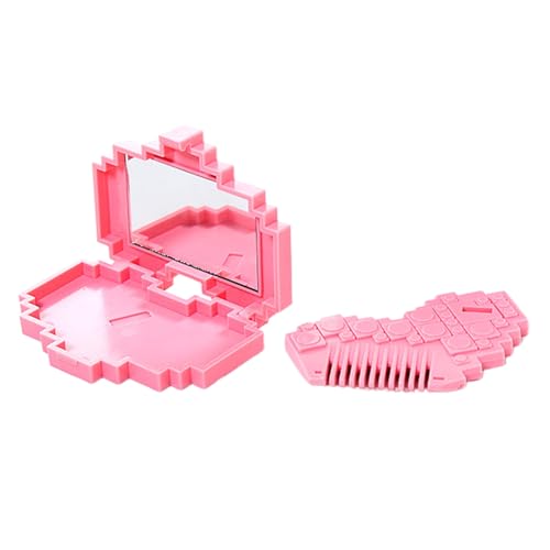 qokeeu Tondeuse pour cheveux - Ciseaux et peigne à cheveux avec miroir - Coupe-fourches en forme de cœur - Pour les soins quotidiens, les voyages, la maison, les soins personnels