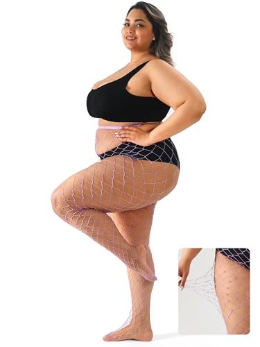 Image of Plus Size Fishnet tights stockings Big Mesh Leggings Pantyhose for women