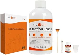 HTVRONT Sublimation Coating for All Hard Substrates-250ml Glossy Waterproof Sublimation Coating for Mugs, Glass, Tumblers, Sublimation Coating for Ceramics, Tiles, Stainless Steels with Super Adhesion