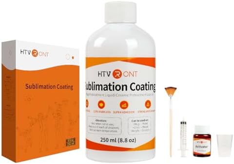 HTVRONT Sublimation Coating for All Hard Substrates-Glossy Waterproof Sublimation Coating for Mugs, Glass, Tumblers, Sublimation Coating for Ceramics, Tiles, Stainless Steels with Super Adhesion