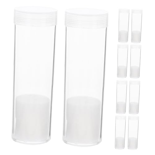 Tube de rangement pièces 31 mm Galpada | Lot de 20 étuis de collection à vis