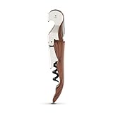 True Truetap Double Hinged Waiter's Corkscrew Wine Opener, Stainless Steel Wine Bottle Opener with Built In...