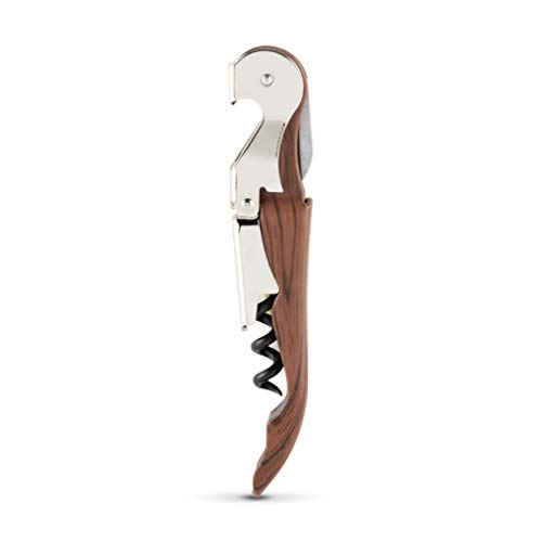 True Truetap Saca-Rolhas De Garçom Com Dobradiça Dupla, Abridor De Garrafas De Vinho De Madeira Rebitada Com Cortador De Lacre, Chave De Vinho