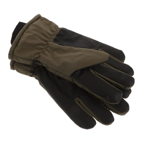 FOMIYES 1 Pair Winter Thermal Gloves for Men and Women Insulated Windproof Non Slip Design for Outdoor Activities Like Skiing and Motorcycling Olive Green