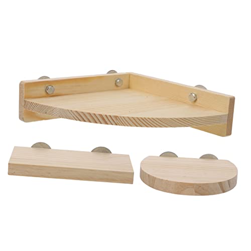 SUPVOX 3Pcs Parrot Stand Board Half Platforms for Bird Cages Durable Bird Cage Accessories for Parrots Budgies Cockatiels and Lovebirds