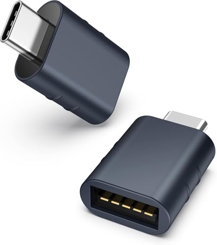 Image of rts USB to USB C Adapter 2 Pack 10Gbps, Aluminium OTG Cable Compatible with iPhone 17 /16 /15 Pro Max MacBook Air iPad Galaxy S25 S24, Devices Smartphones, Laptop Tablets, Keyboard, Mouse, Hard Drives