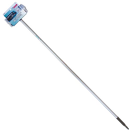 アズマ デッキブラシ 通水デッキブラシ ブラシ幅:約22cm 全長:約156cm 市販のホースにつなぐだけで高い所もラクラク水洗い。 OX285