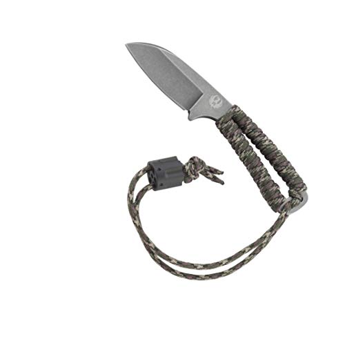 CRKT Ruger EDC Cordite Fixed Blade Knife with Sheath: Compact Outdoor Knife, Neck or Belt Carry, Paracord Wrapped Handle, Nylon Sheath R1301K