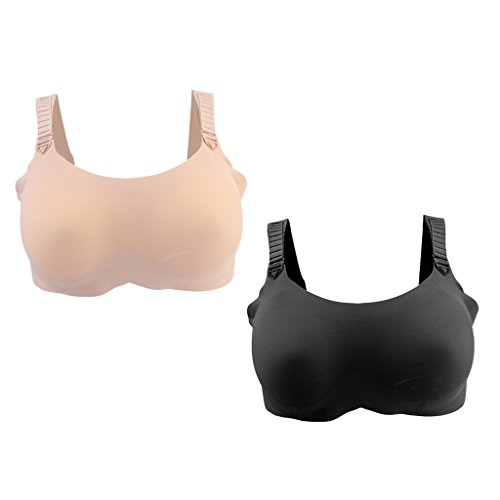 #N/A 2pcs Hook Buckle Special Bra Fake Silicone Boobs Breast Crossdress