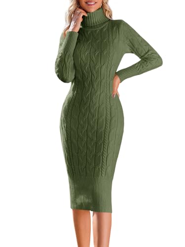 Fangetey Womens Long Sleeve Turtleneck Sweater...