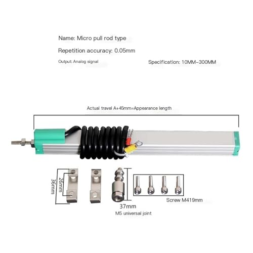 Sensor de desplazamiento lineal de 150mm para corregir errores en el dedal 3