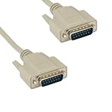 KENTEK 10 Feet FT DB15 Monitor Cable Cord Connector 28 AWG Molded Serial RS-232 D-Sub 15 Pin Male to Male M/M for Video Display PC Game Joystick