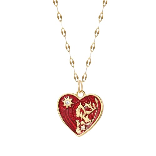 Collier coeur rouge femme pour sublimer vos tenues de soirée avec une chaîne romantique