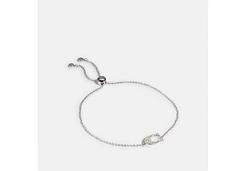 Coach Pave Signature Slider Bracelet Silver With C Logo #TOP1