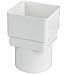Produktbild FLOPLAST 65mm Square to 68mm Round Downpipe Adapters - White by FloPlast