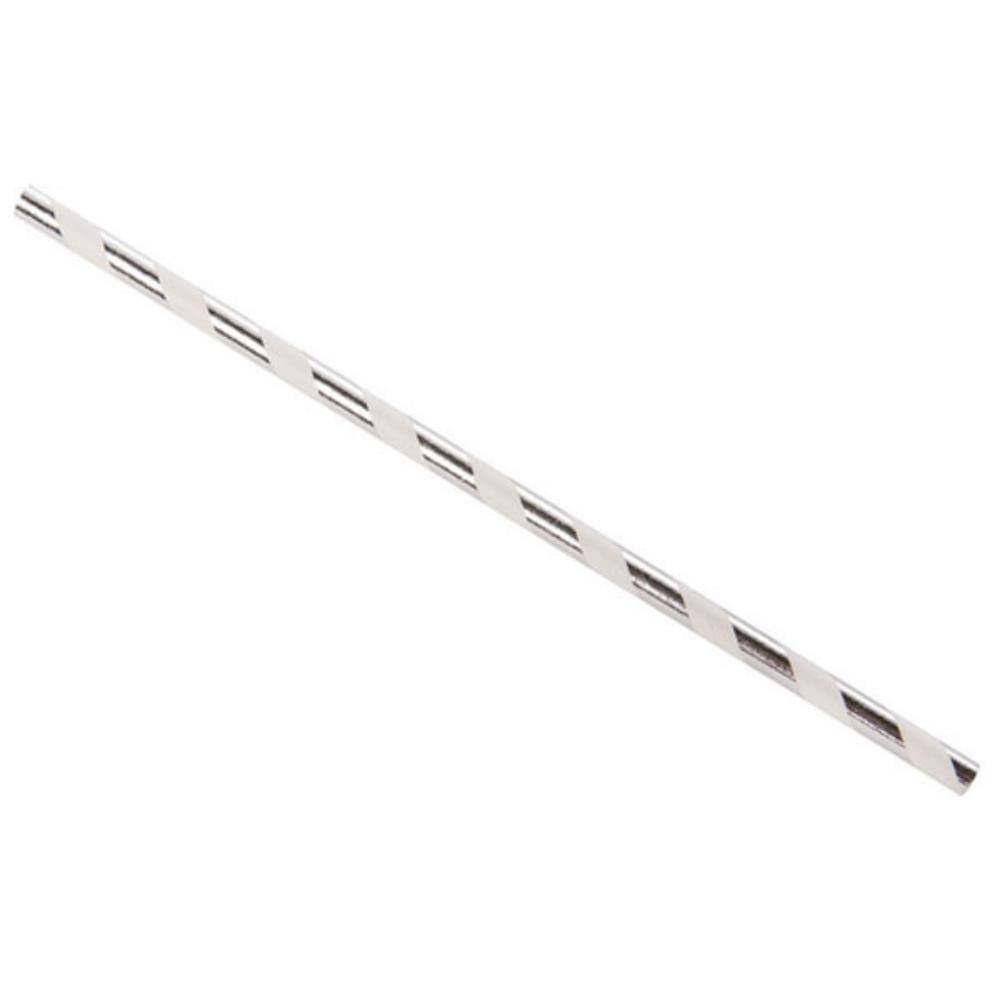 Lot de 10 000 pailles en papier argenté et blanc 20,3 cm