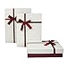 Produktbild Emartbuy Set von 3 Geschenkbox, Burgunderkiste mit Creme Deckel und Satin Zierband