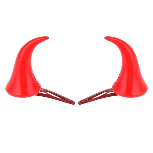 WLLHYF Halloween Devil Horns Hair Clip Fashion Barrettes Cute Headdress Small Vampire Headwear Cosplay Costume Accessorise Party Dress Up for Christmas Halloween