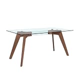 Spacité et chaleur : combinaison parfaite entre la légèreté visuelle du verre et la chaleur du bois noble ; apporte un style moderne et sophistiqué à n'importe quel salon contemporain