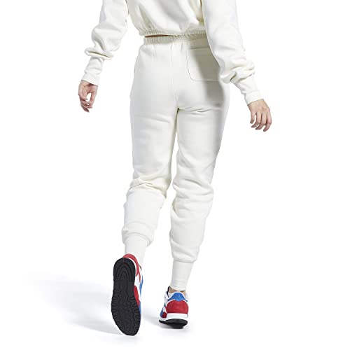 Reebok Women's Classics Fleece Joggers Sophisticated Aesthetic Slim Fit Pants (As1, Alpha, L, Regular, Regular, White, L, Slim) #TOP2