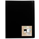 eco-eco A3 100% Recycled 60 Pocket Black Flexible Cover Portfolio Book Folder Display Book, eco194